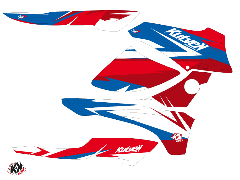 Kit Déco Quad Stage Honda Rancher 420 Bleu Rouge (2016-2023) KUTVEK - vue 2