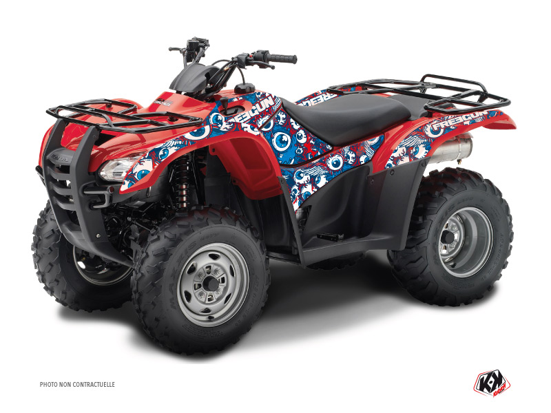 Kit décoration Kutvek Freegun Eyed Honda Rancher 420 rouge (2016-2023)