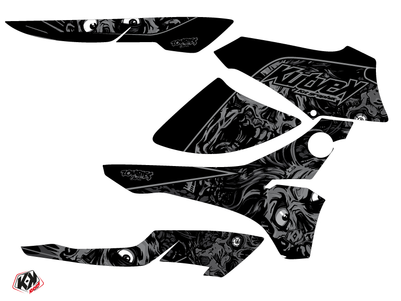 Kit décoration quad zombies dark Honda Rancher 420 noir (2016-2023) - vue 2