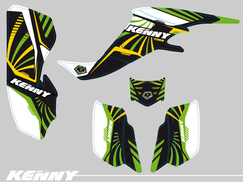 Kit déco quad Kenny Kawasaki 400 KFX 2004-2006 - vue 2