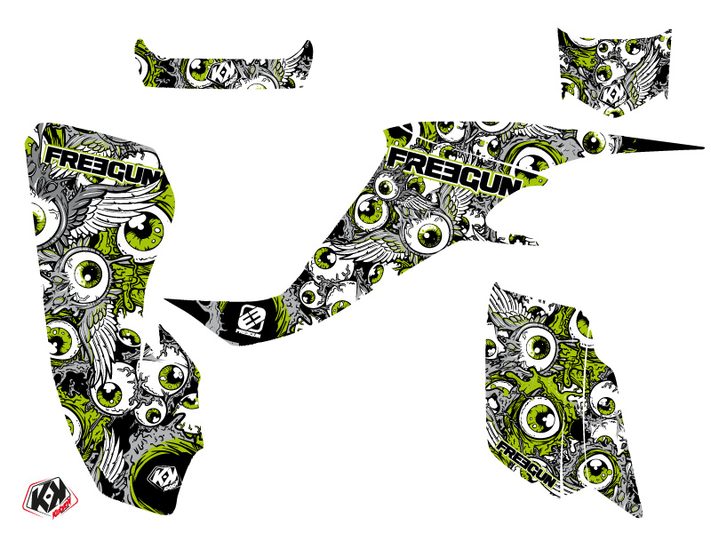 Kit Déco Quad Freegun Eyed Kawasaki 400 KFX Vert (2004-2006) KUTVEK - vue 2