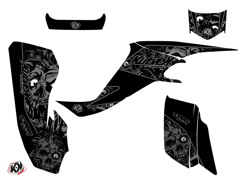 Kit Déco Quad Zombies Dark Kawasaki 400 KFX Noir (2004-2006) KUTVEK - vue 2