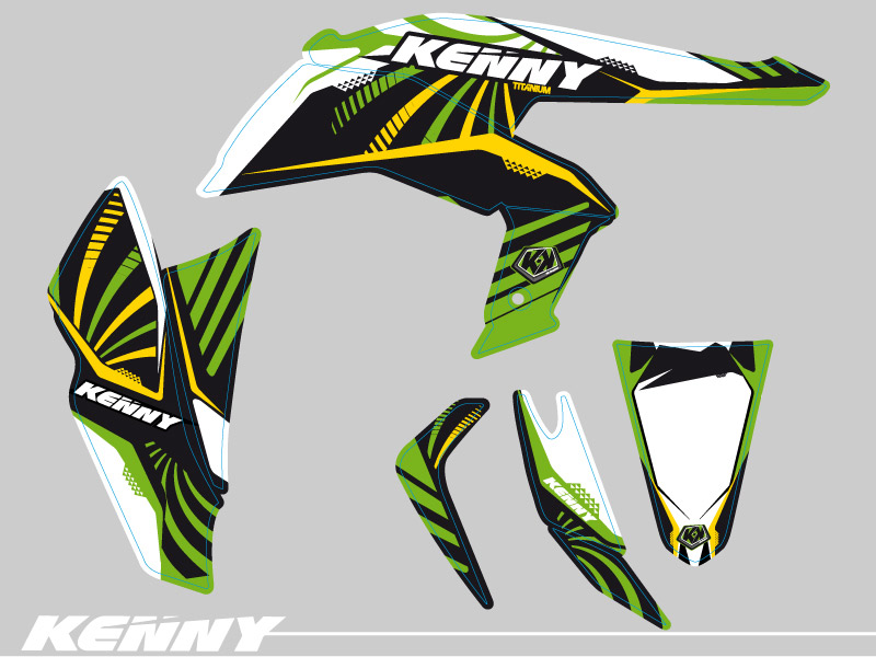 Kit Déco Quad Kenny Kawasaki KFX 450 (2007-2017) - vue 2