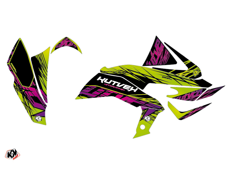 Kit de décoration Quad Eraser Kawasaki 450 KFX Vert (2007-2017) KUTVEK - vue 2