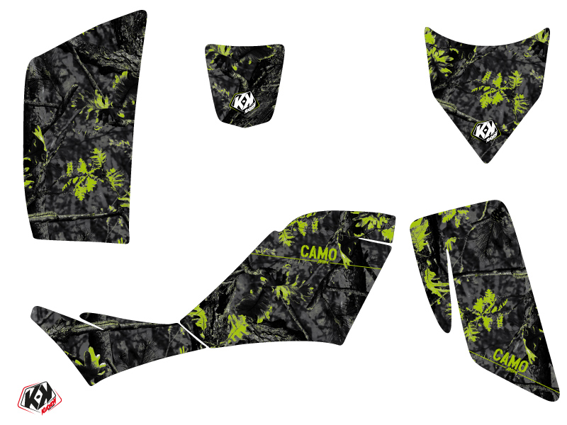 Kit Déco Quad Camo Kawasaki 700 KFX Noir Vert 2007-2014 - vue 2