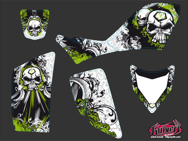 Kit Déco Quad Trash Kawasaki 700 KFX Noir Vert (2007-2014) KUTVEK - vue 2