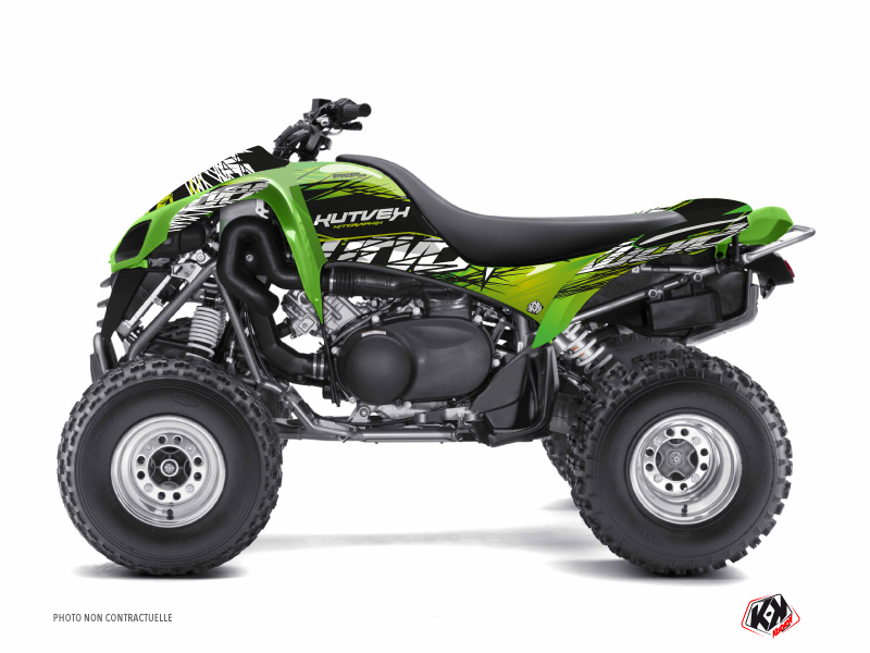 Kit Déco Quad Eraser Kawasaki KFX 700 Vert Noir (2007-2014)