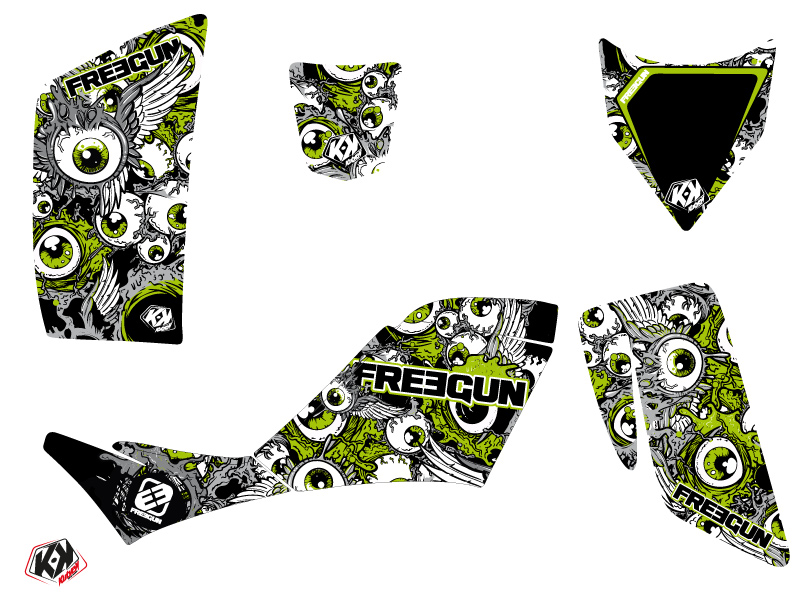 Kit Déco Quad Freegun Eyed Kawasaki 700 KFX Vert (2007-2014) - vue 2