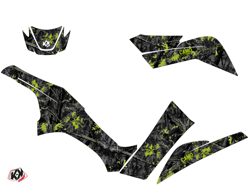 Kit Déco Quad Camo Kawasaki 650 KVF Noir Vert (2007-2011) KUTVEK - vue 2