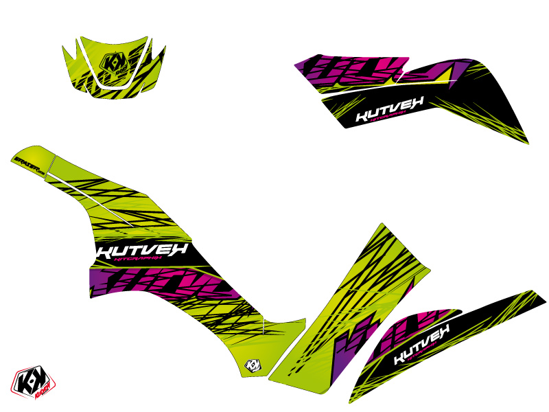 Kit Déco Quad Eraser Kawasaki 650 KVF Vert (2007-2011) KUTVEK - vue 2