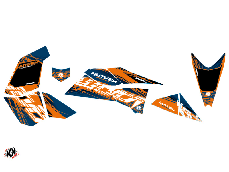 Kit Déco Quad Eraser KUTVEK KTM 450-525 SX Bleu Orange (2009-2013) - vue 2