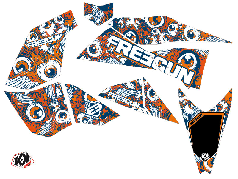 Kit Déco Quad Freegun Eyed KTM 450-525 SX Orange (2009-2013) - vue 2