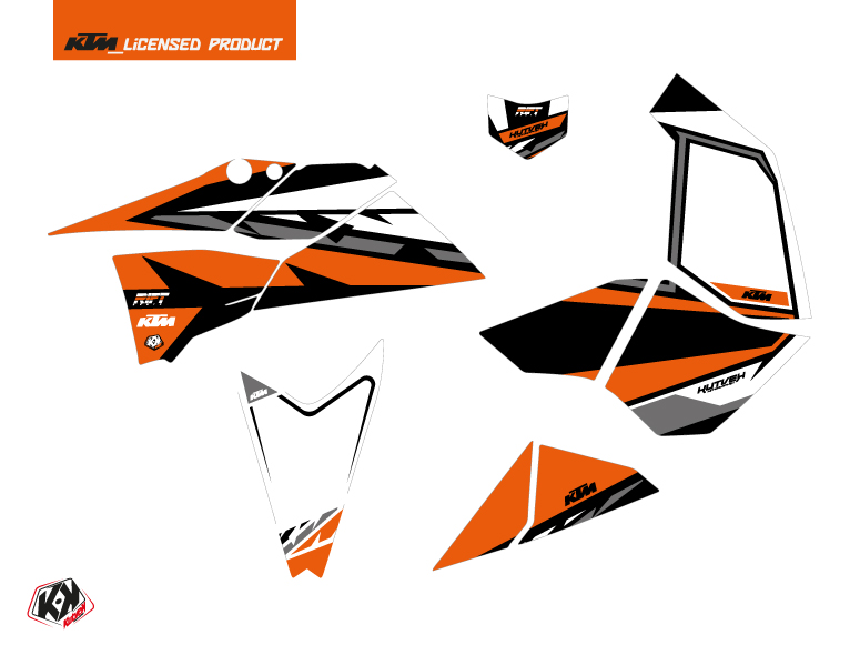 Kit Déco Quad Rift KTM 450-525 SX Orange Noir (2009-2013) - vue 2