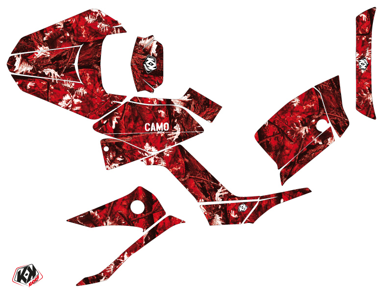 Kit Déco Quad Camo Kymco 250 MXU Rouge (2004-2012) Kutvek - vue 2