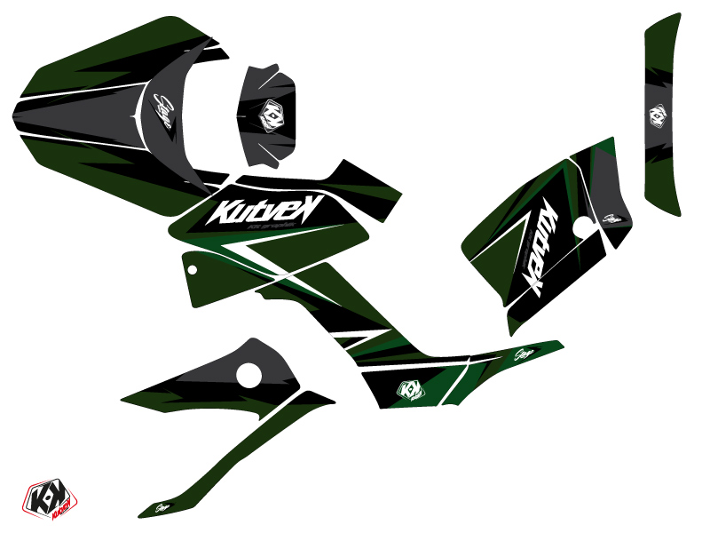 Kit Déco Quad Kymco MXU 300 Stage Noir Vert 2005-2018 KUTVEK - vue 2