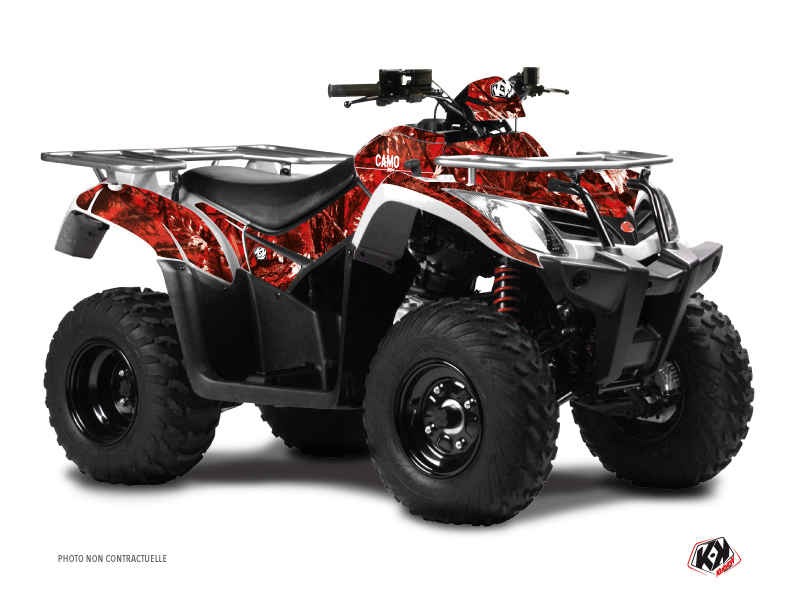 Kit déco quad camo Kymco 300 MXU rouge (2019-2023) KUTVEK