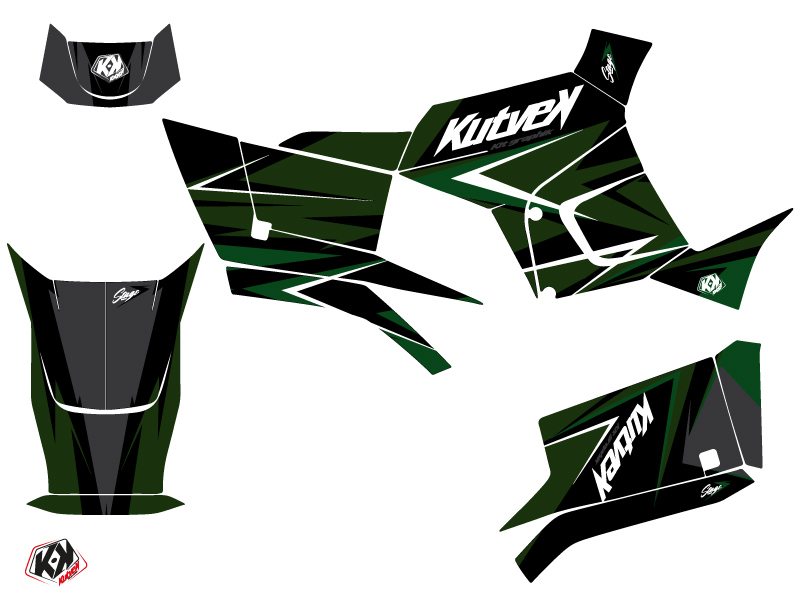 Kit Déco Quad Stage Kymco 300 MXU R Noir Vert (2010-2018) - vue 2