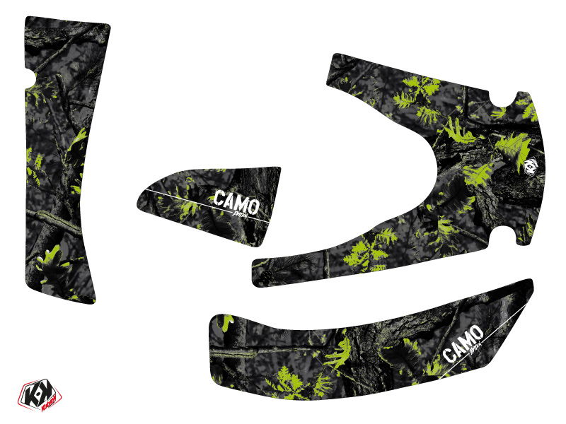 Kit Décoration Quad Camouflage Kymco 400 MXU Noir Vert (2008-2017) KUTVEK - vue 2