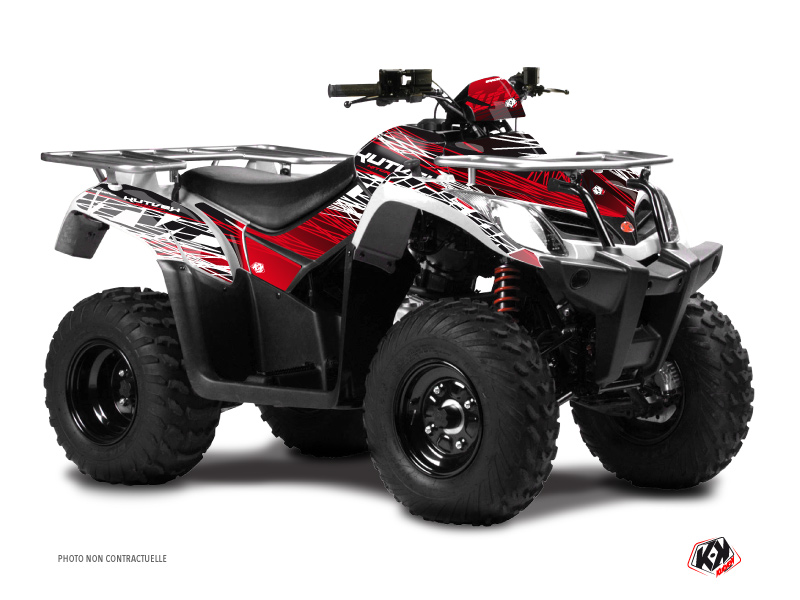 Kit Déco Quad Eraser Kymco 400 MXU Rouge Blanc (2008-2017)
