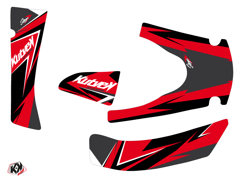 Kit Déco Quad Stage Kymco MXU 400 Rouge Noir 2008-2017 - vue 2