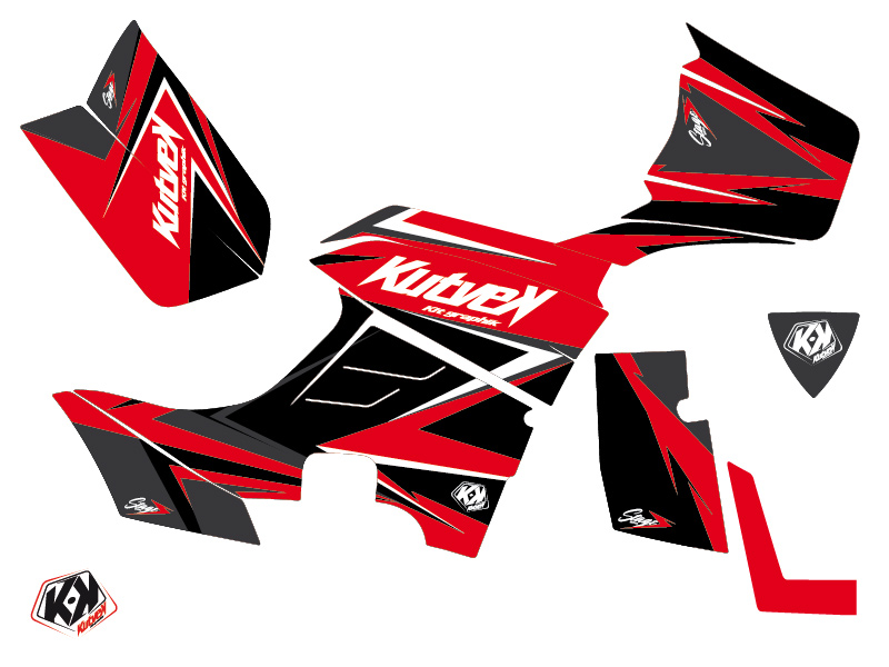 Kit Déco Quad Kymco MXU 700 Stage Rouge Noir 2014-2017 - vue 2
