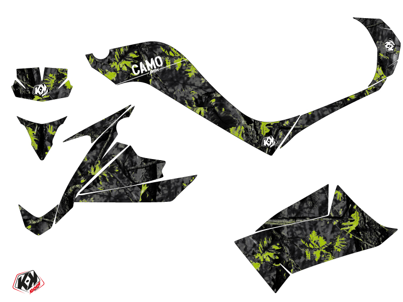 Kit Décoration Quad Camouflage Kymco 50 MAXXER Noir Vert (2015-2018) KUTVEK - vue 2