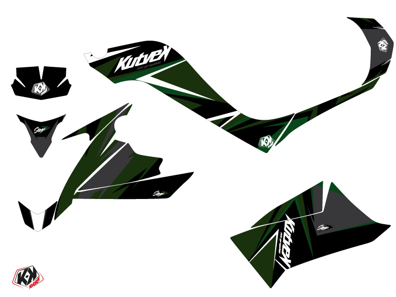 Kit Déco Quad Stage Kymco 50 Maxxer Noir Vert (2015-2018) Kutvek - vue 2