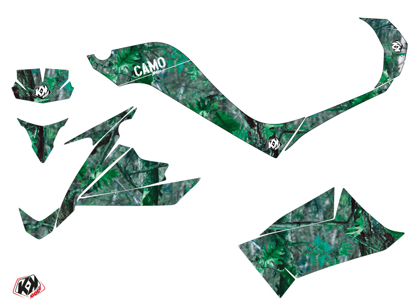 Kit Déco Quad Camo Kymco 90 MAXXER Vert (2014-2017) KUTVEK - vue 2