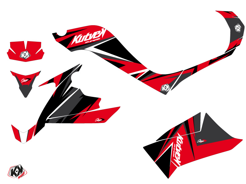 Kit Déco Quad Stage Kymco 90 MAXXER Rouge Noir 2014-2017 - vue 2