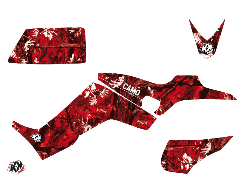 Kit Déco Quad Camo Kymco 300 MAXXER Rouge KUTVEK (2009-2019) - vue 2