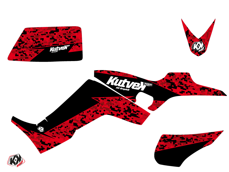 Kit Déco Quad Predator Kymco 300 MAXXER Rouge Noir (2009-2019) - vue 2