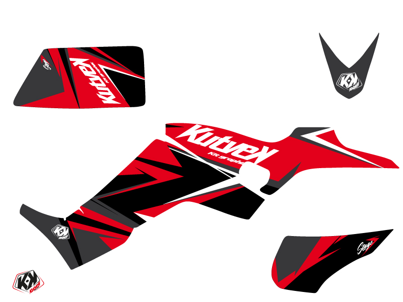 Kit Déco Quad Kymco Maxxer 300 Rouge Noir 2020-2023 - vue 2
