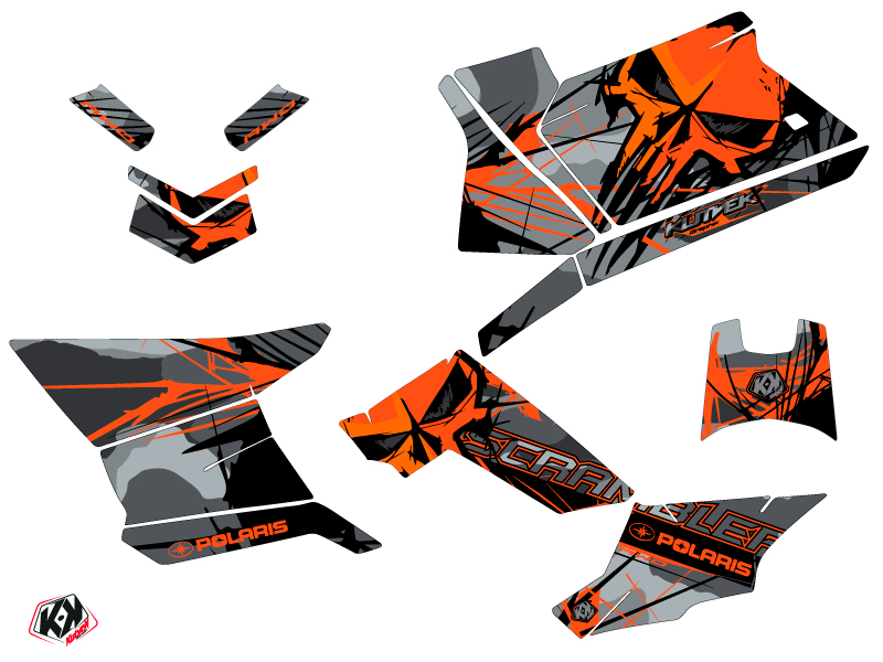 Kit Déco Quad Evil Polaris Scrambler 850-1000 XP Gris Orange (2015-2019) - vue 2