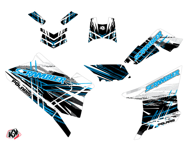 Kit Déco Quad Blade Polaris Scrambler 850-1000 XP Bleu (2015-2019) KUTVEK - vue 2