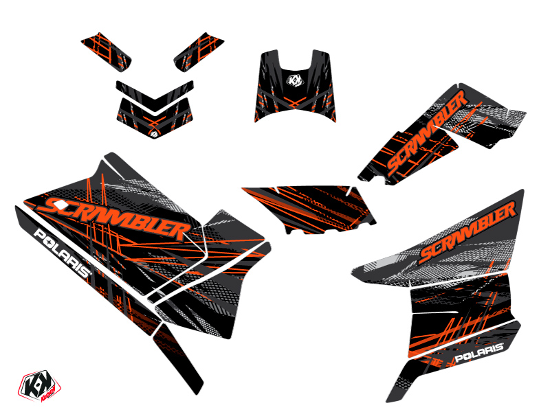 Kit décoration quad Blade Polaris Scrambler 850-1000 XP orange (2015-2019) KUTVEK - vue 2