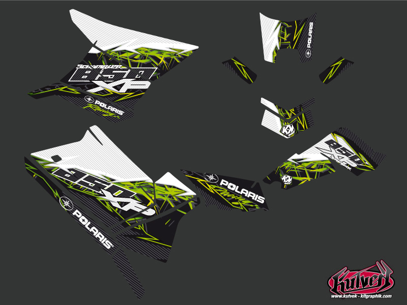 Kit Déco Quad Polaris Scrambler 850-1000 XP Vert (2015-2019) KUTVEK - vue 2