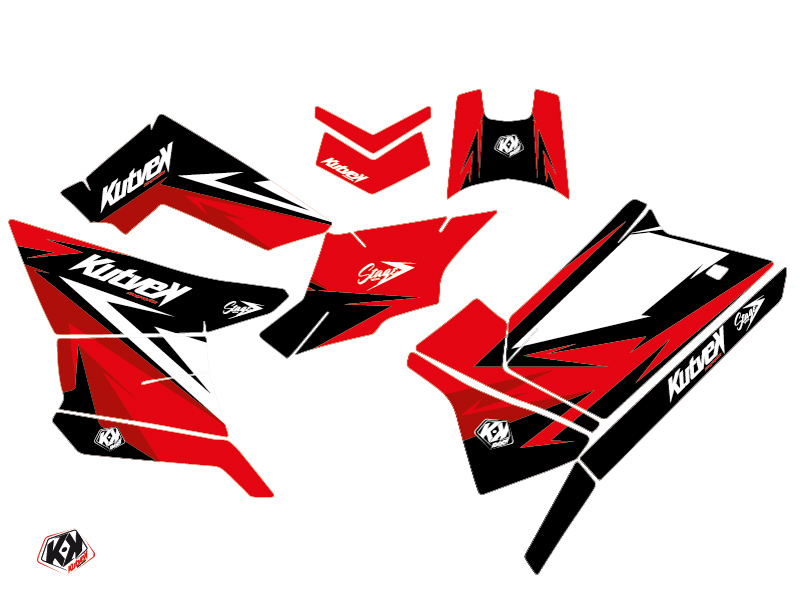Kit Déco Quad Polaris Scrambler 850-1000 XP Rouge (2015-2019) KUTVEK - vue 2