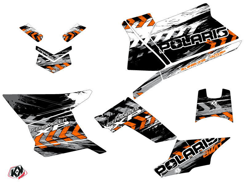 Kit Déco Quad Kutvek Polaris Scrambler 850-1000 XP Orange (2015-2023) - vue 2