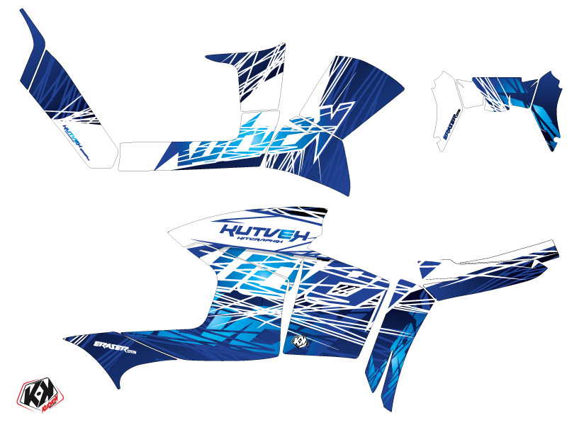 Kit Déco Quad Eraser Polaris 90 Sportsman Bleu (2007-2016) - vue 2