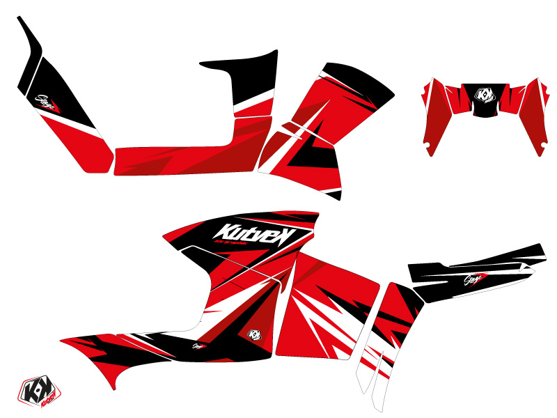 Kit Déco Quad Stage Polaris 90 Sportsman Rouge (2007-2016) KUTVEK - vue 2