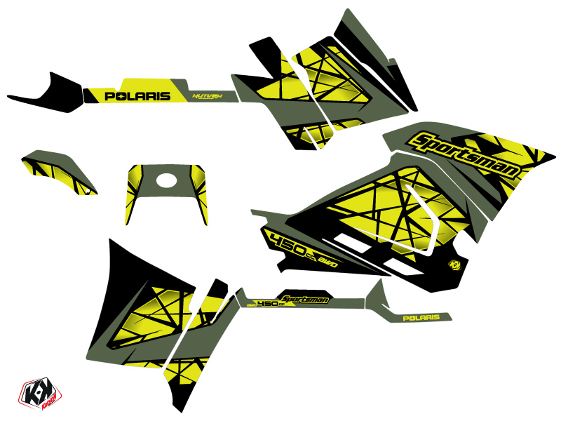 Kit Déco Quad Spin Polaris 450 Sportsman Jaune (2018-2020) - vue 2