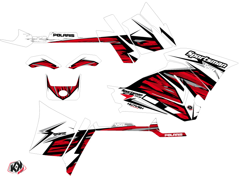 Kit Déco Quad Jungle Polaris 450 Sportsman Rouge (2018-2020) KUTVEK - vue 2