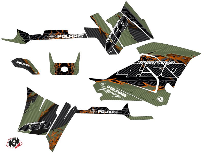 Kit Déco Quad Polaris 450 Sportsman Vert 2018-2020 Kutvek - vue 2