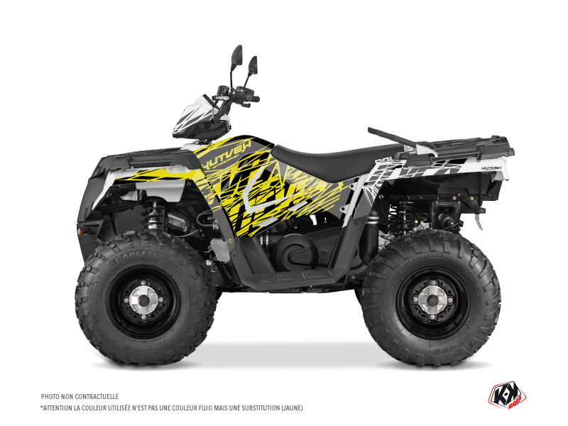 Kit Déco Quad KUTVEK Eraser Fluo Polaris 450 Sportsman Jaune 2018-2020