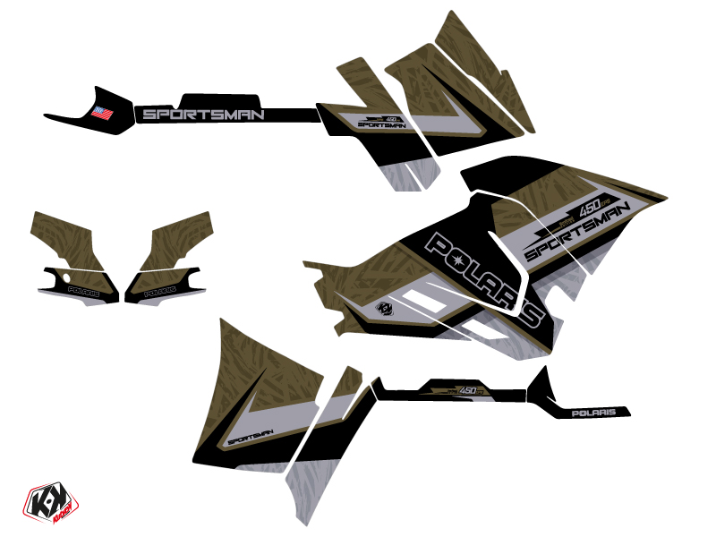 Kit Déco Quad Polaris 450 Sportsman Vert 2018-2020 KUTVEK - vue 2