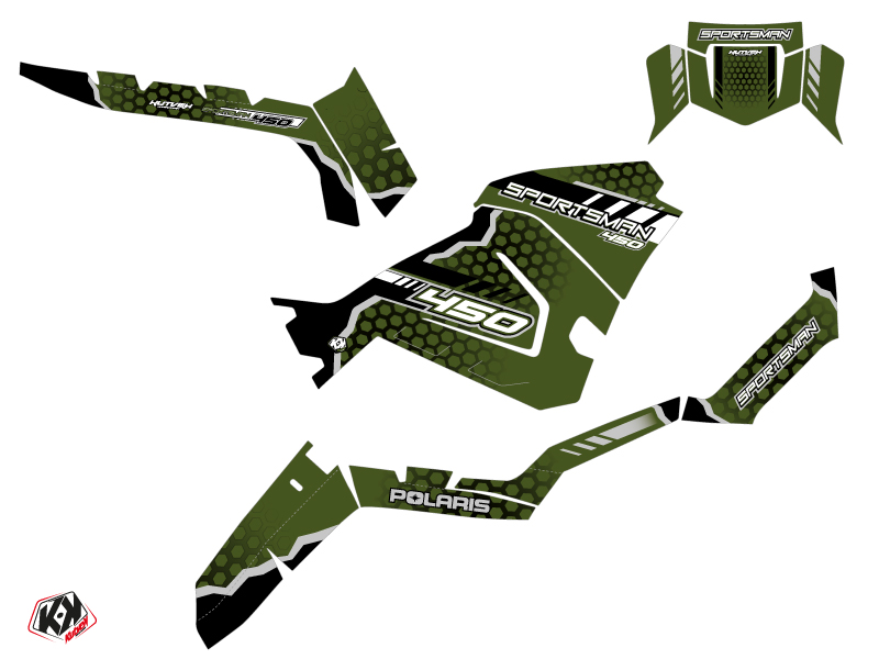 Kit Déco Quad Splinter Polaris 450 Sportsman Vert (2021-2023) KUTVEK - vue 2