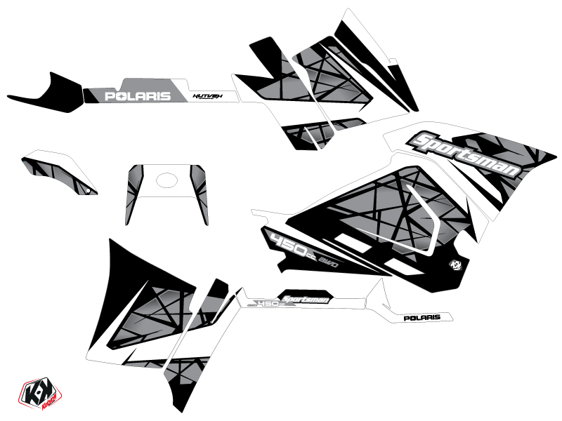 Kit Décoration Quad Polaris 450 Sportsman Gris 2021-2023 KUTVEK - vue 2