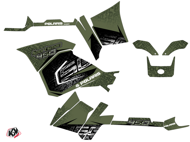 Kit Déco Quad Rock Polaris 450 Sportsman Vert (2021-2023) KUTVEK - vue 2
