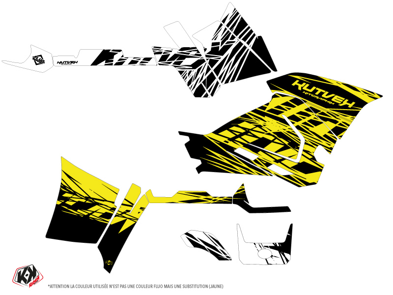 Kit Déco Quad Eraser Fluo Polaris 450 Sportsman Jaune (2021-2023) - vue 2