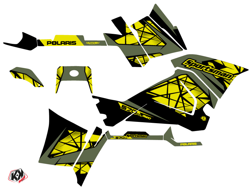 Kit Décoration Quad Polaris 570 Sportsman Touring Jaune 2014-2017 Kutvek - vue 2